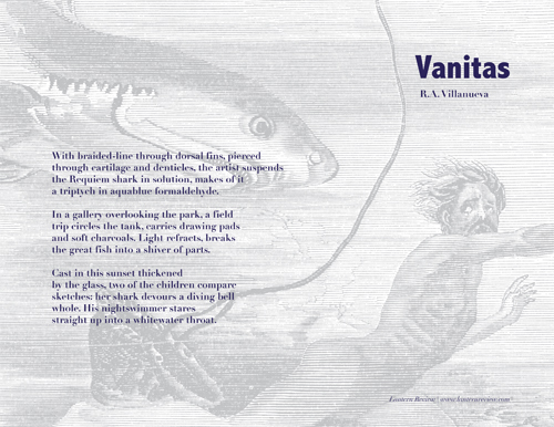 "Vanitas" by R.A. Villanueva | Printable Broadside by Debbie Yee