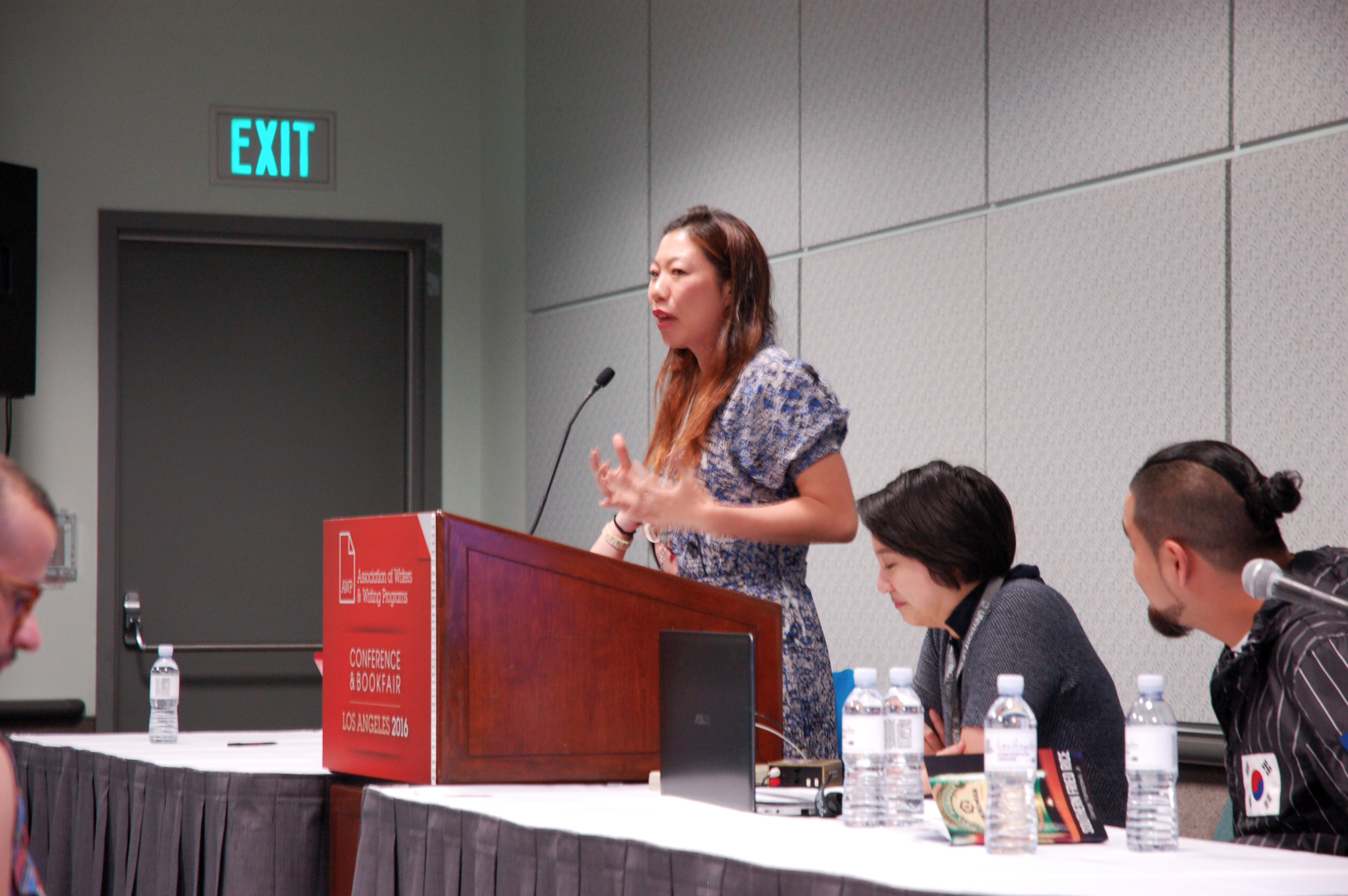 Kristina Wong speaks out about the prison system during HYPHEN's AWP panel