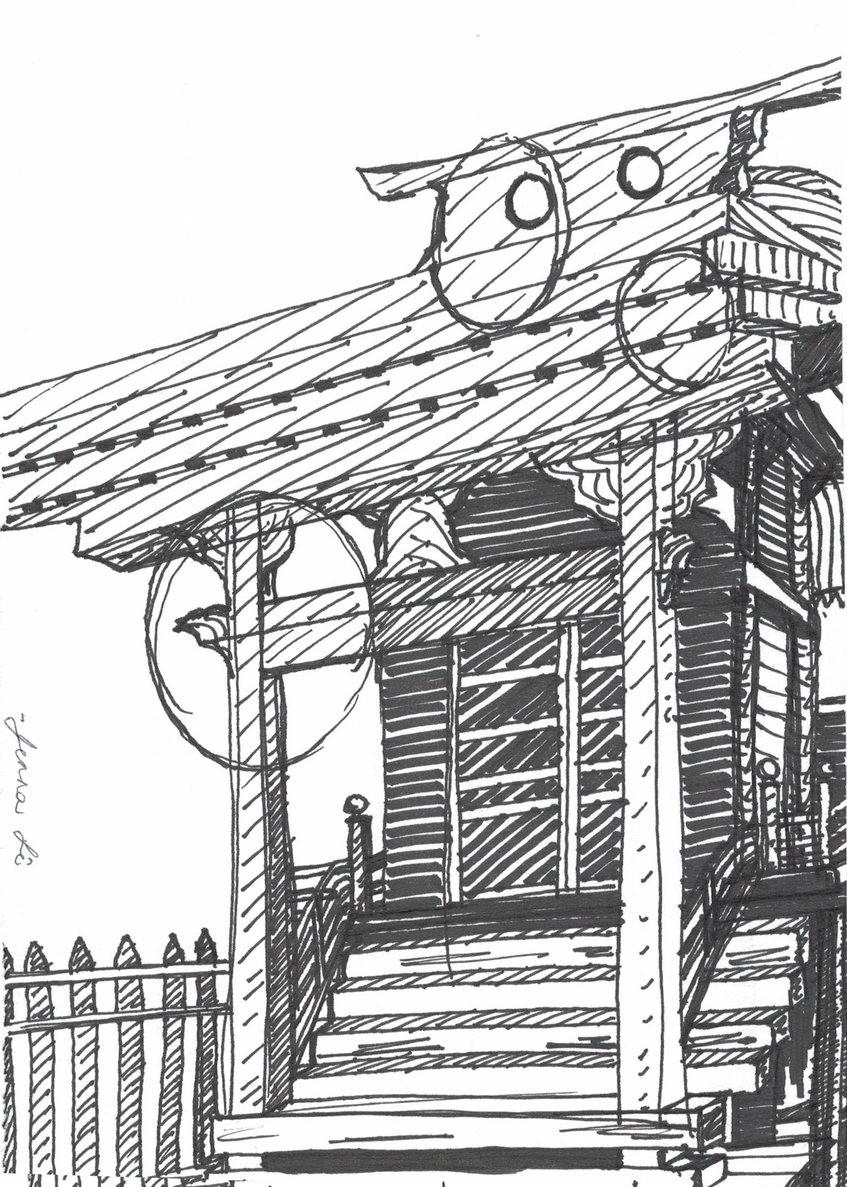 “Japanese Shrine” by Jenna Le